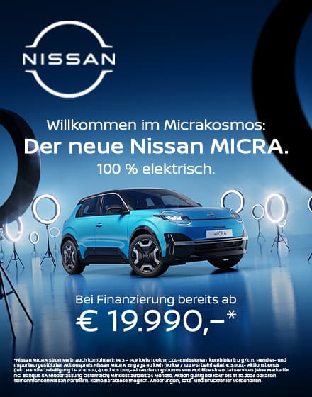 Der neue Nissan MICRA, 100 % elektrisch